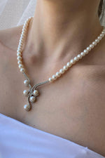 Zirkon Taşlı Suyolu Doğal İnci Kolye Bileklik İkili Set | | Birinci1926