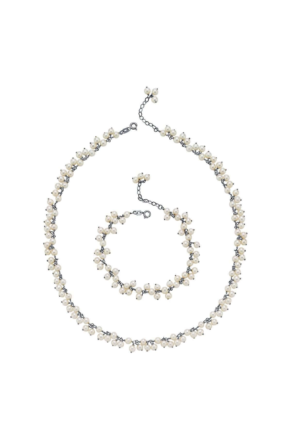 Sallantılı Doğal Kültür İncisi Kolye Bileklik İkili Set | | Birinci1926