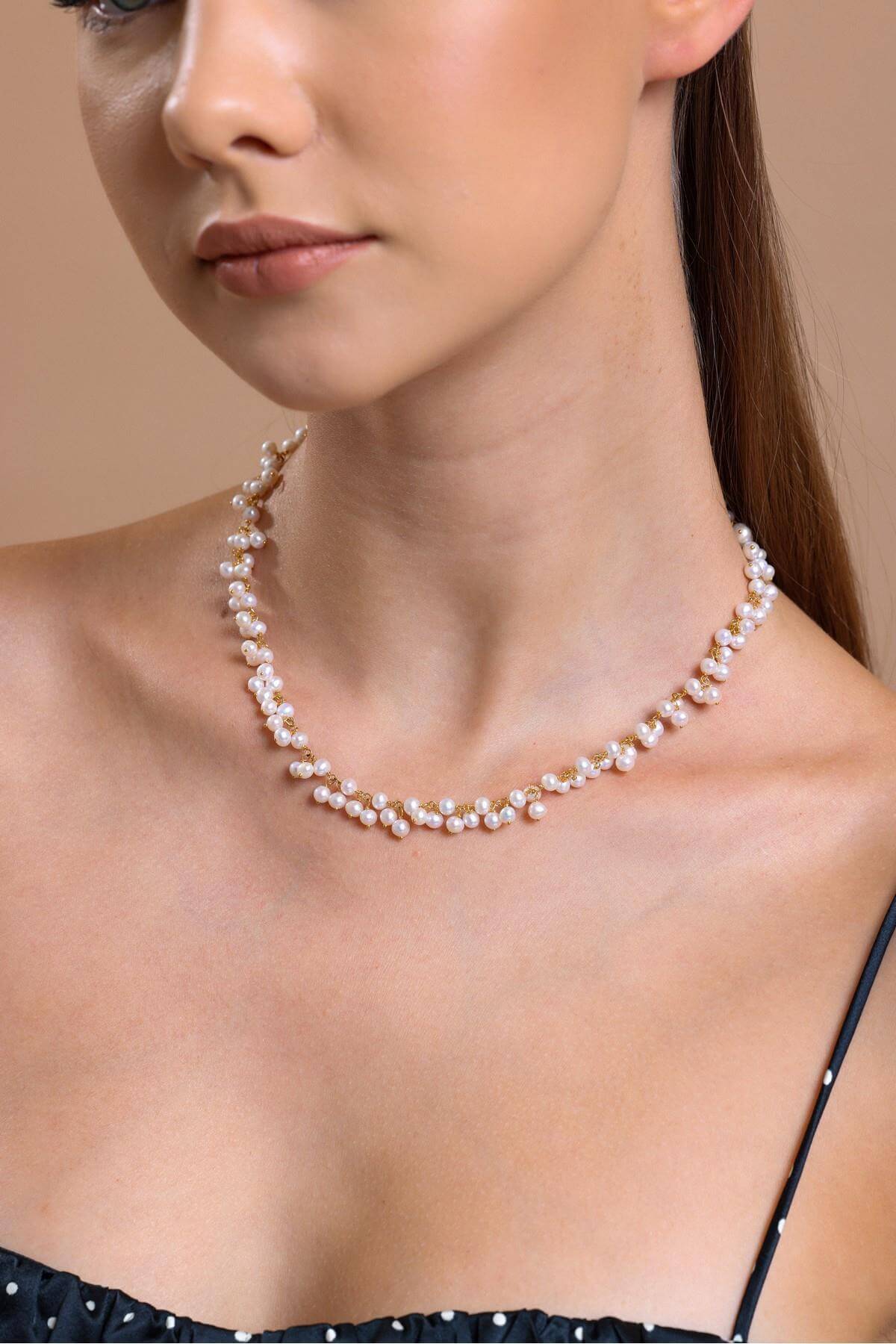 Sallantılı Doğal Kültür İncisi Kolye Bileklik İkili Set | | Birinci1926