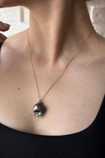 Siyah Barok İnci Kolye Küpe İkili Set | | Birinci1926