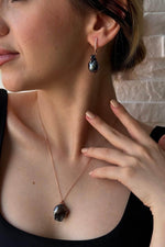 Siyah Barok İnci Kolye Küpe İkili Set | | Birinci1926