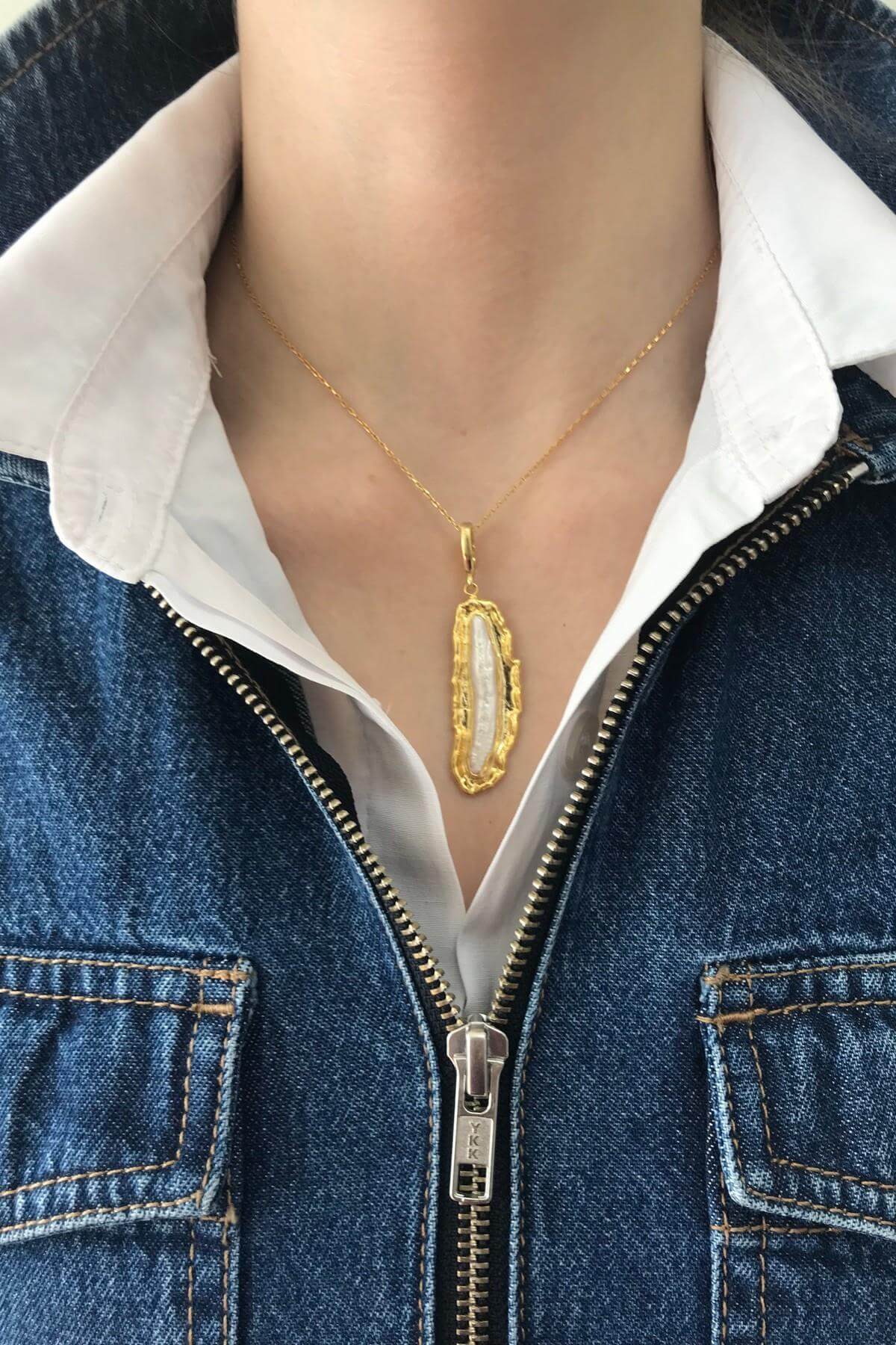 Uzun Doğal Barok İnci Kolye | | Birinci1926