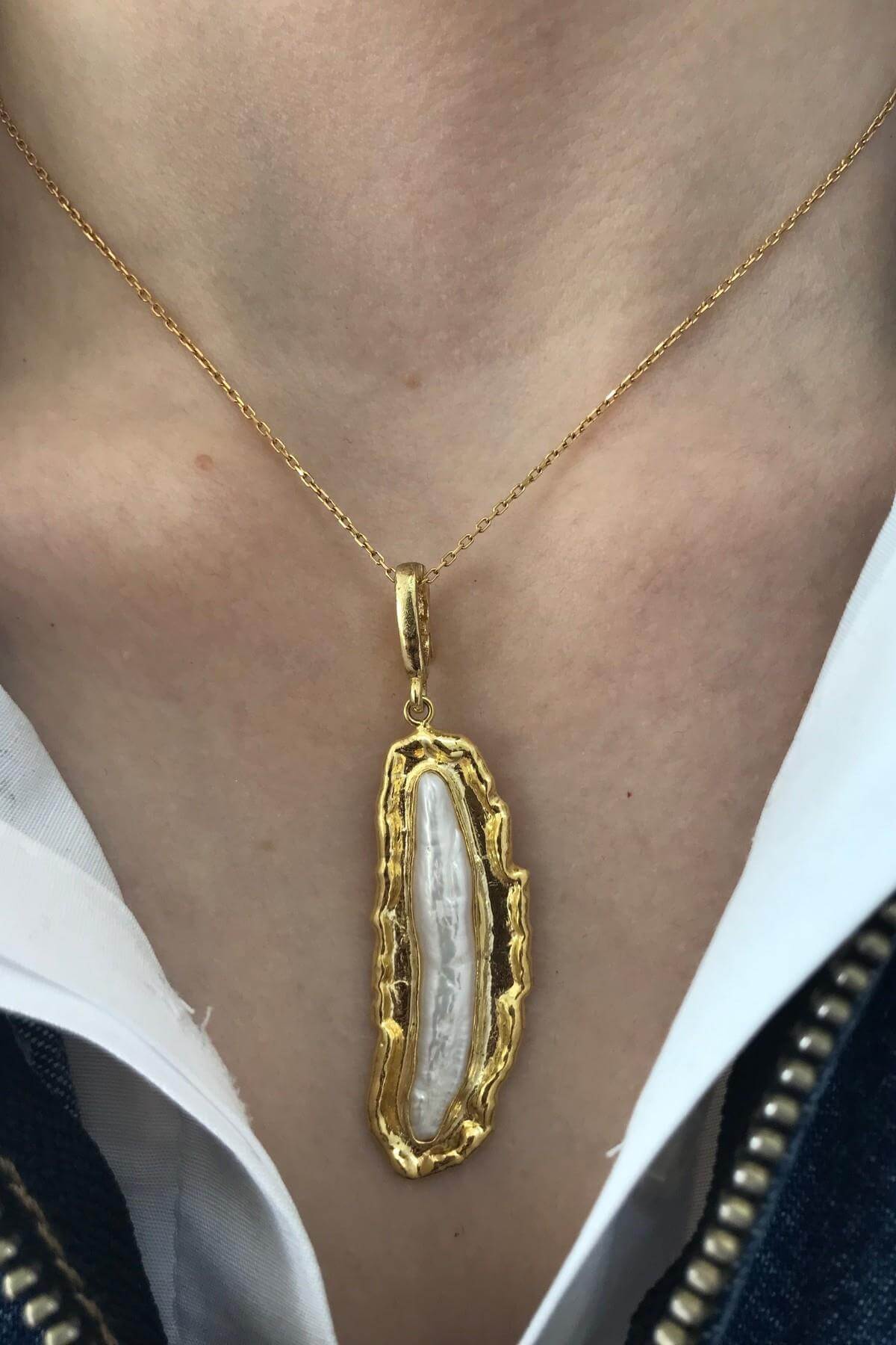 Uzun Doğal Barok İnci Kolye | | Birinci1926