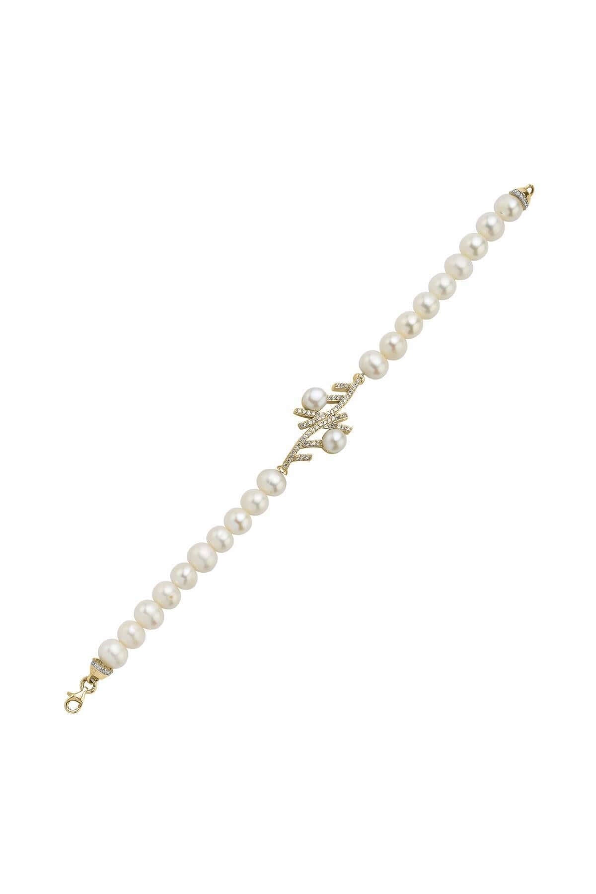 Zirkon Taşlı Doğal İnci Bileklik | | Birinci1926