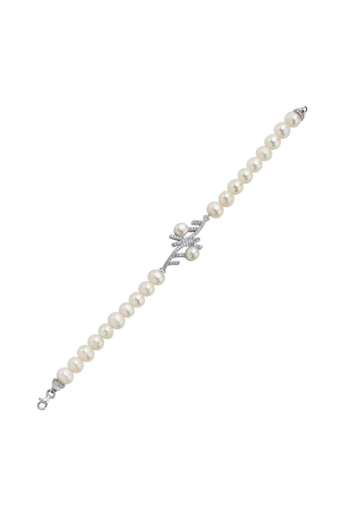 Zirkon Taşlı Doğal İnci Bileklik | | Birinci1926