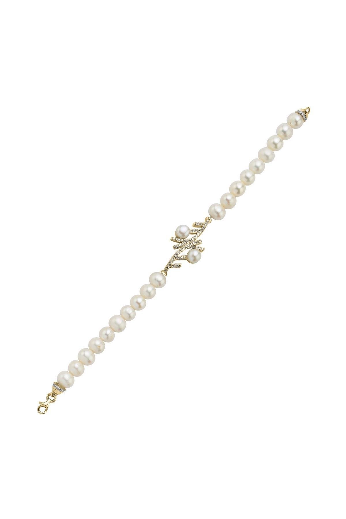 Zirkon Taşlı Doğal İnci Bileklik | | Birinci1926