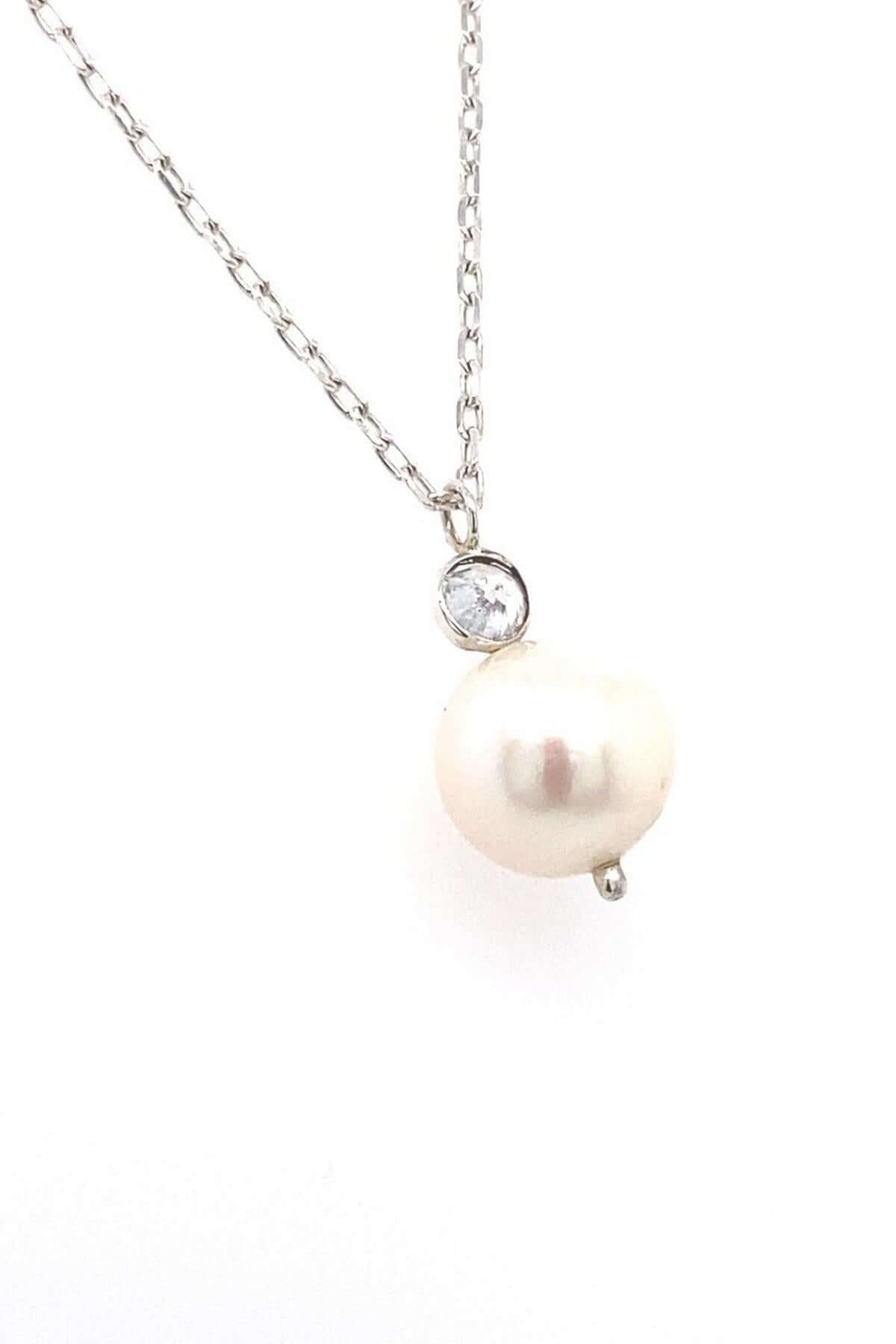 Zirkon Taşlı Doğal İnci Kolye | | Birinci1926