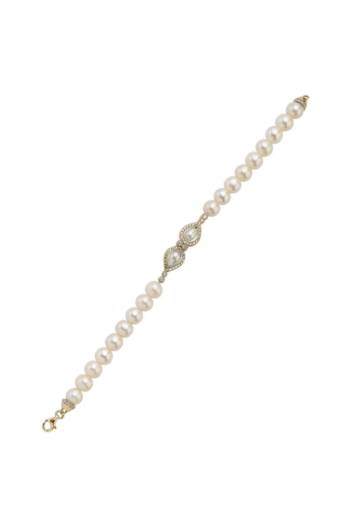 Zirkon Taşlı Doğal İncili Bileklik | | Birinci1926