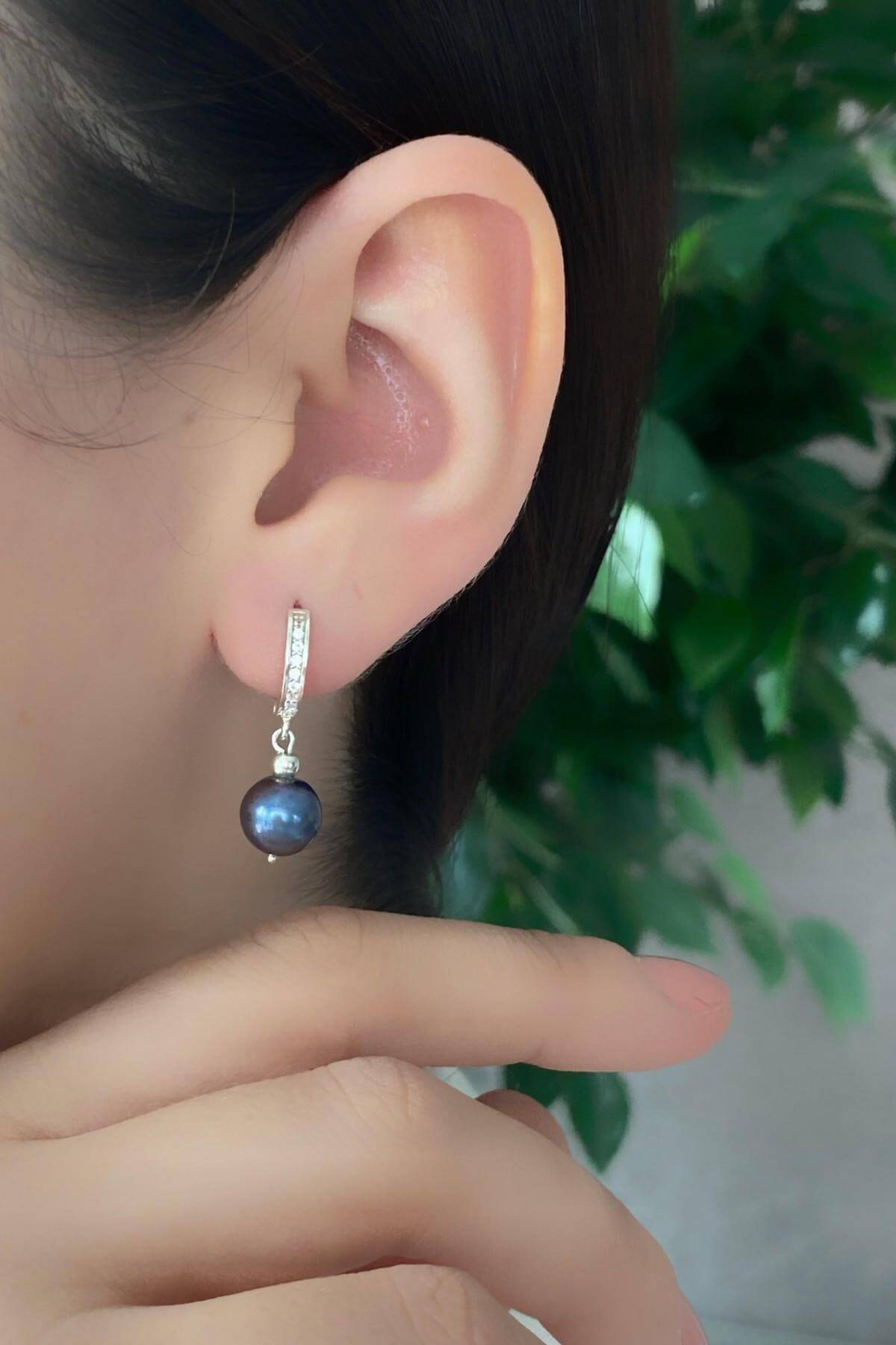 Zirkon Taşlı Doğal İnci Küpe | | Birinci1926