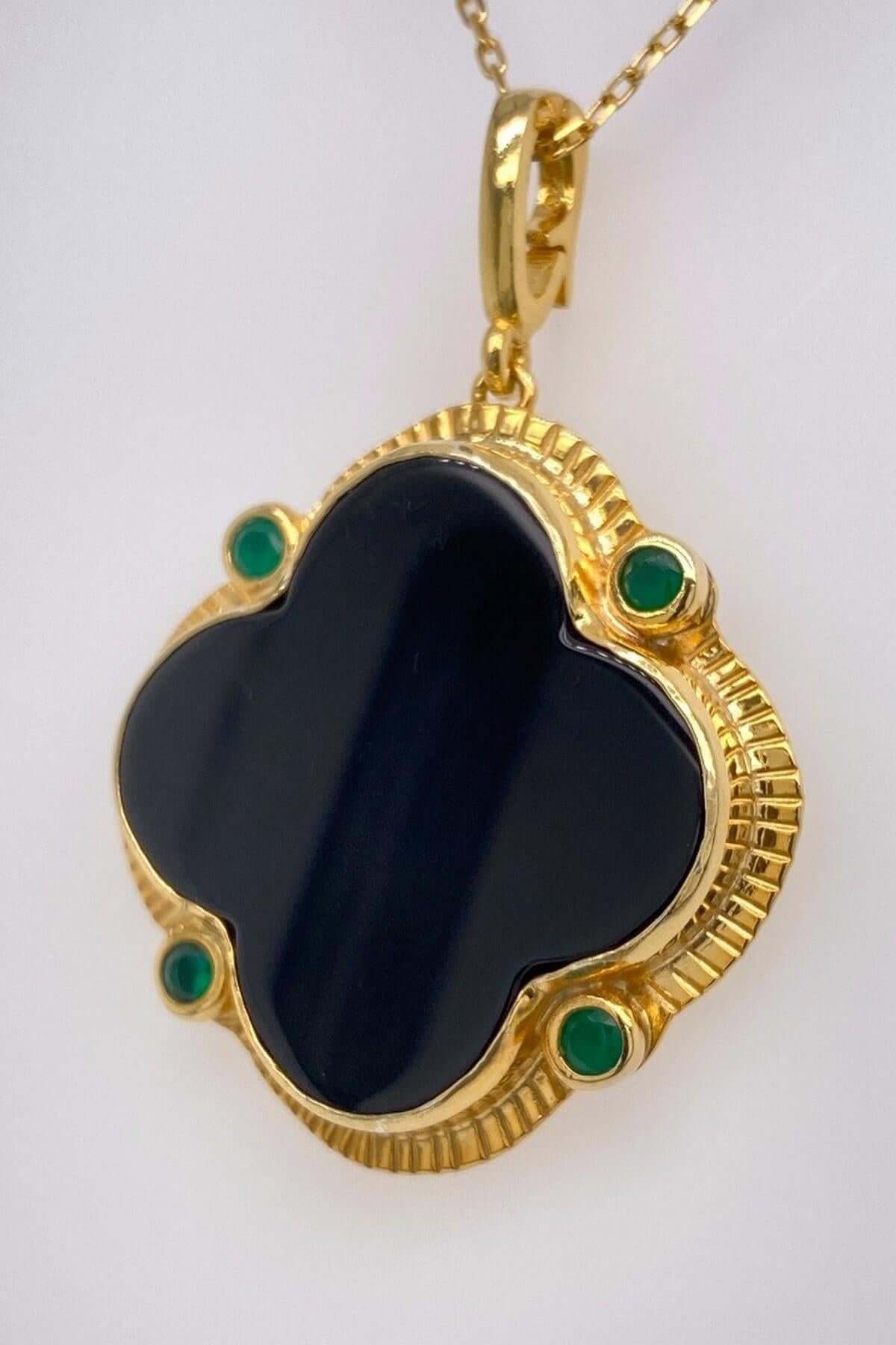 Yeşil Mineli Onix Kolye | | Birinci1926