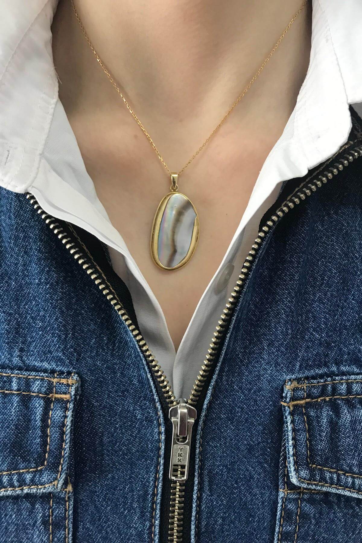 Oval Sedef Kolye | | Birinci1926