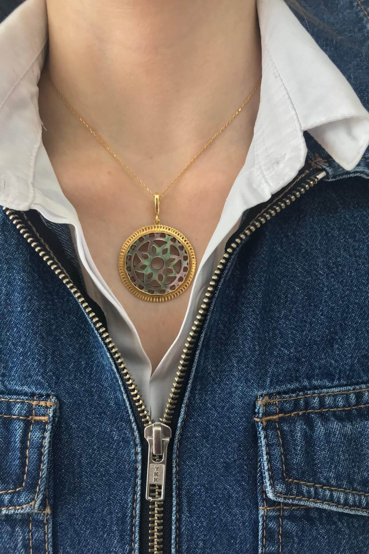 Doğal Sedef Taşlı Kolye | | Birinci1926