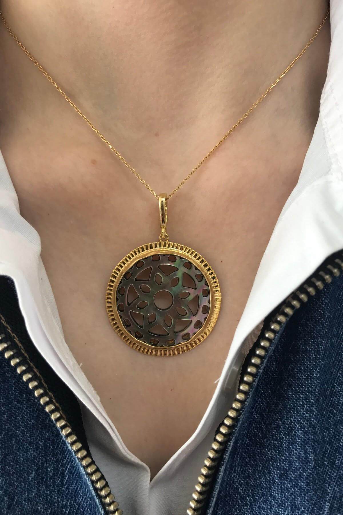 Doğal Sedef Taşlı Kolye | | Birinci1926