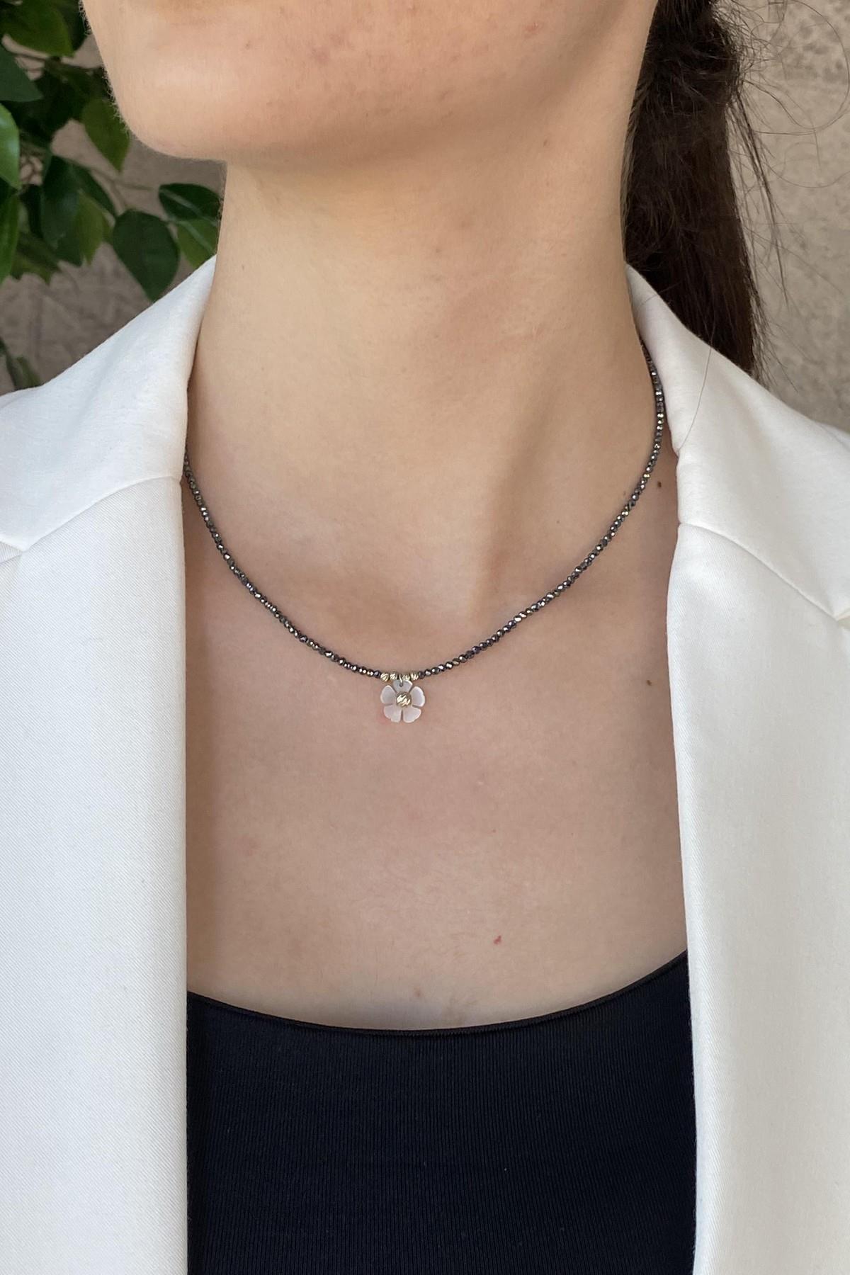 Sedef Taşlı Spinel Doğal İnci Kolye | | Birinci1926