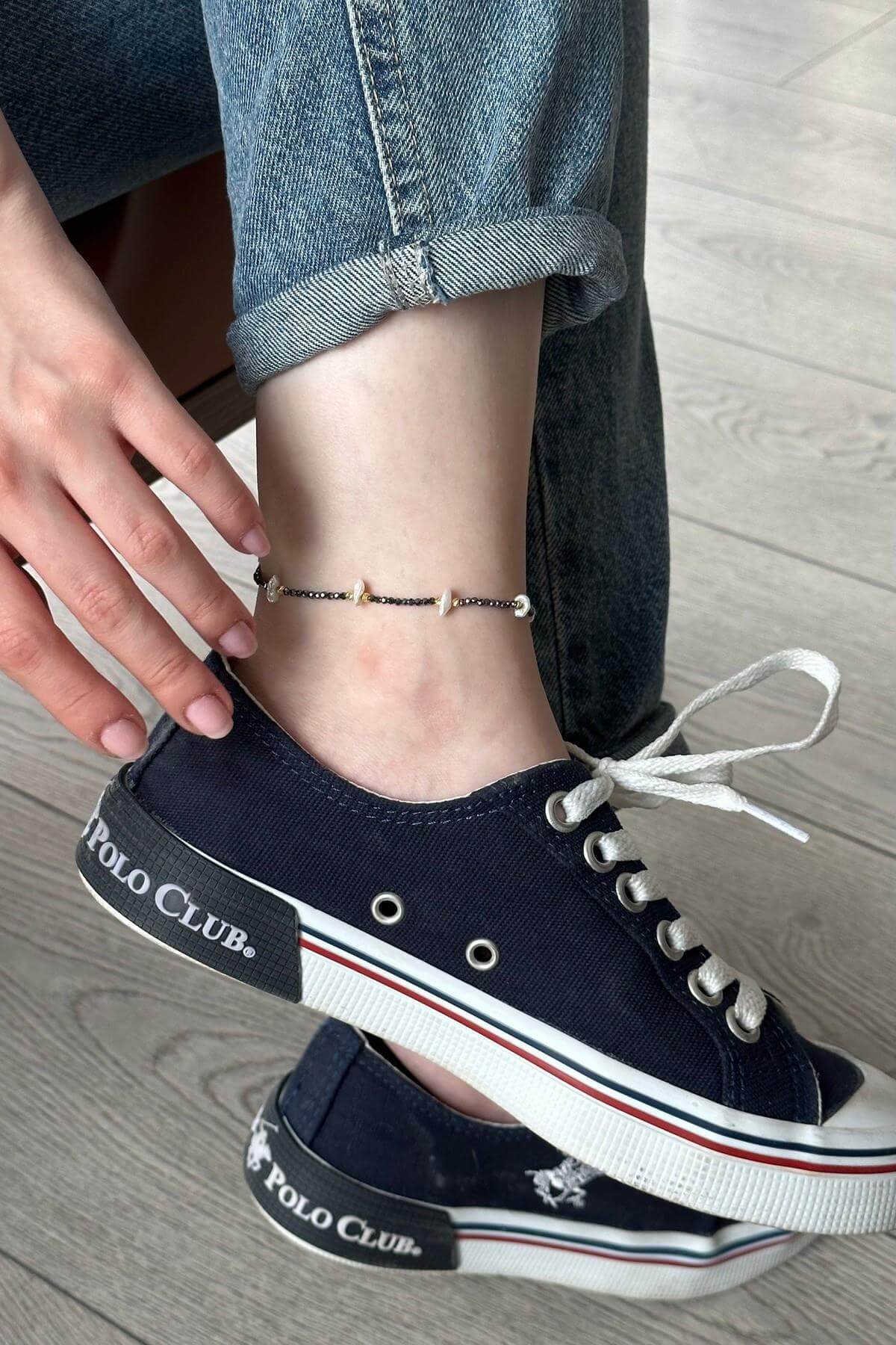 Doğal Barok İncili Dorikalı Spinel Taşlı Halhal | | Birinci1926