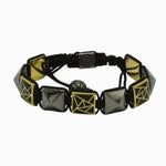 Siyah Gold Desenli Erkek Bileklik | | Birinci1926