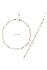 Doğal İnci Sıralı Kolye Bileklik Küpe Üçlü Set | | Birinci1926