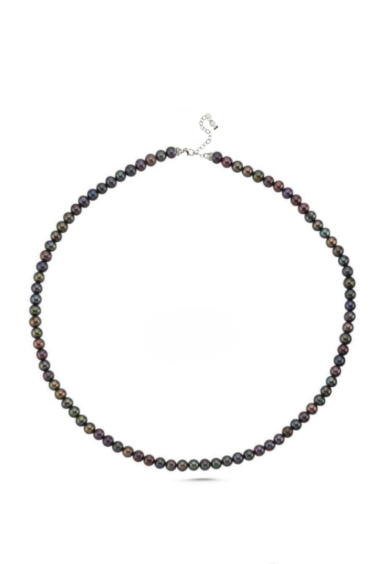 Siyah Doğal İnci Sıralı Erkek Kolye