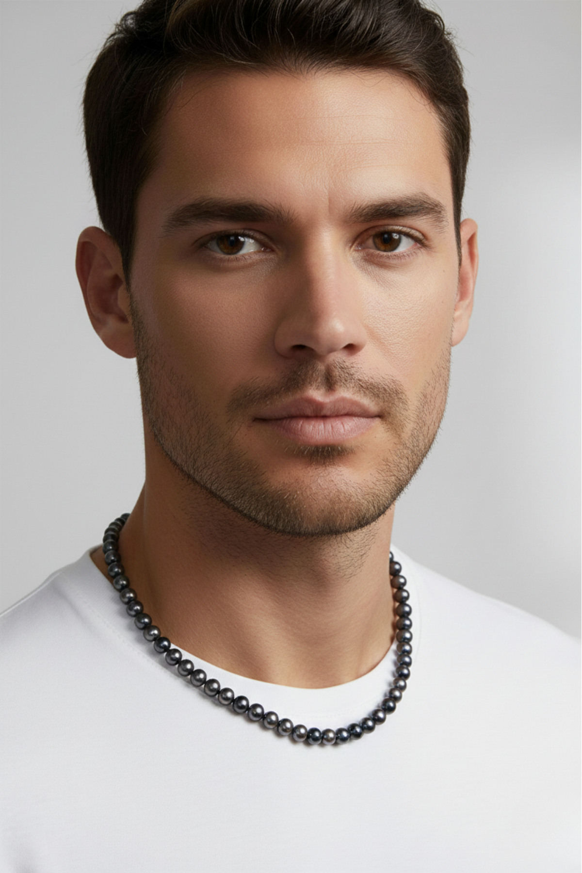 Erkek Siyah Doğal İnci Kolye