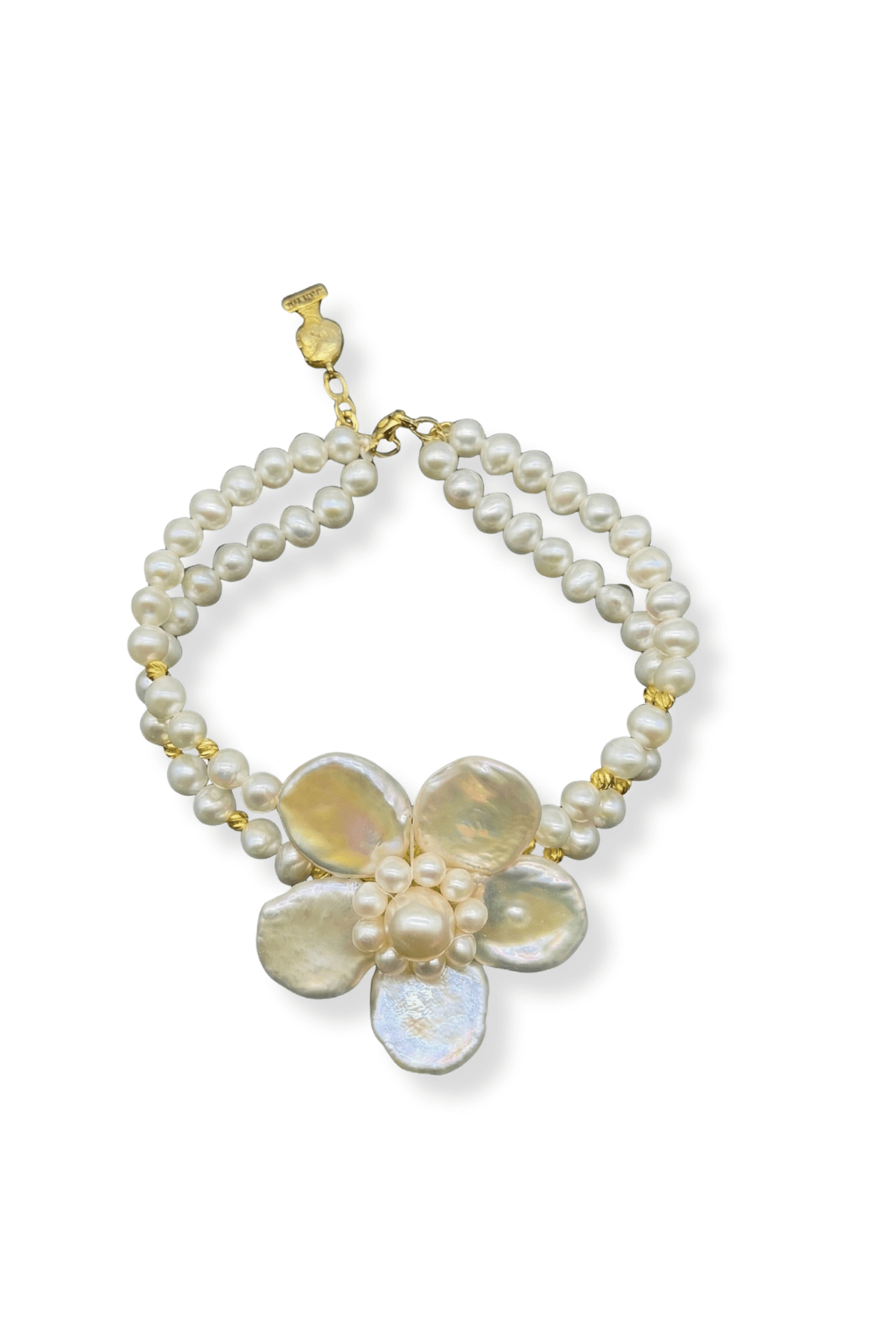 Doğal İnci Çiçek Bileklik