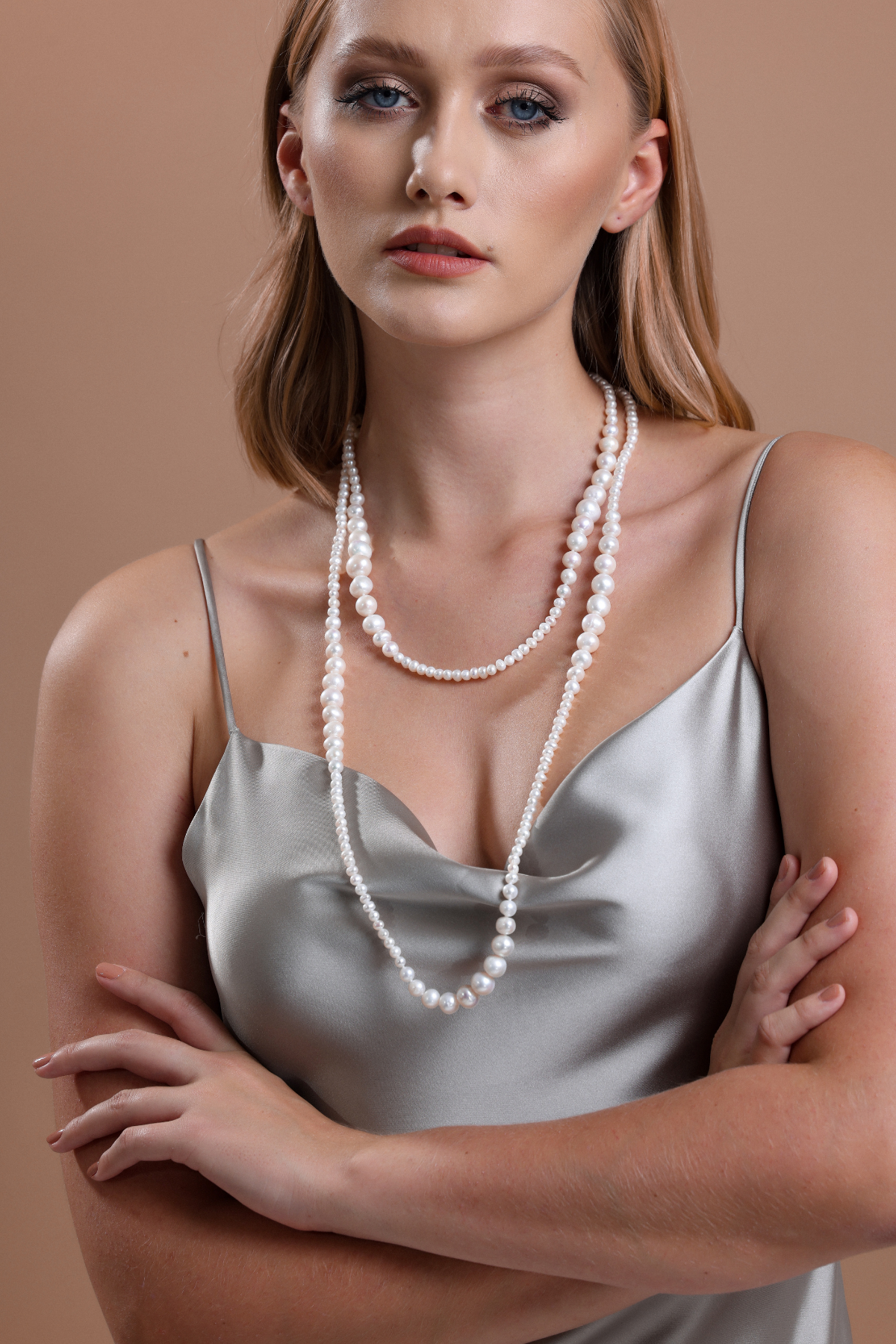 Uzun Süzme Doğal İnci Kolye