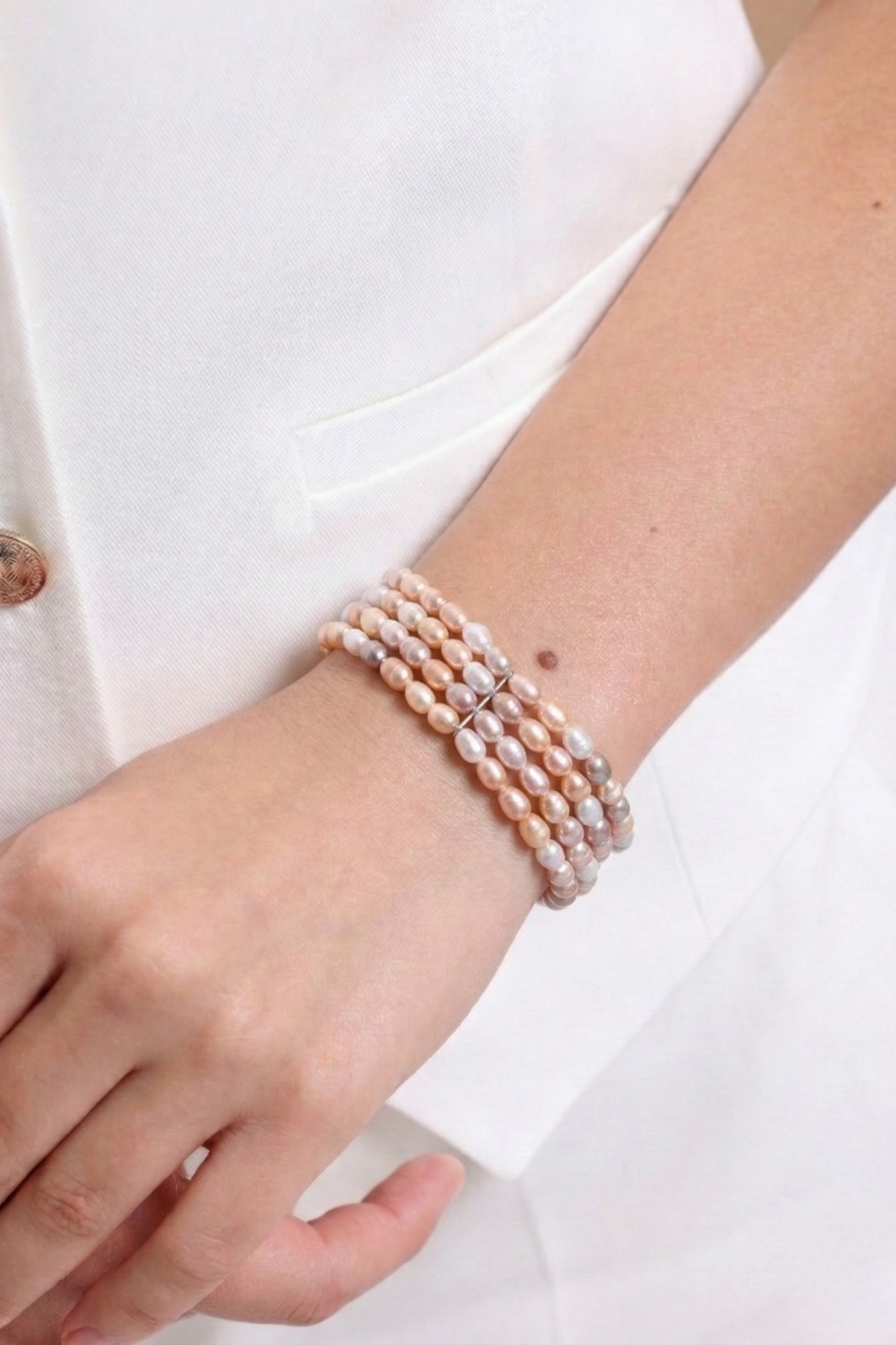 Ayarlanabilir Pembe İnci Bileklik