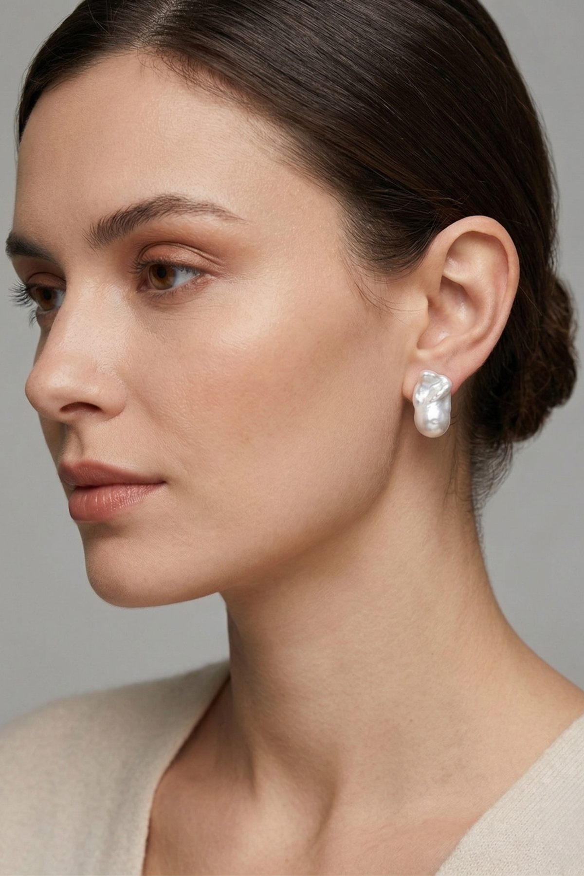 Barok Doğal İnci Küpe