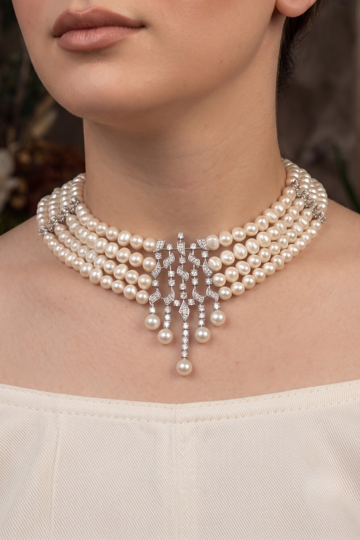 Nurbanu Doğal İnci Kolye, zarif doğal inci kolye, güçlü kadının sembolü, şık takı.