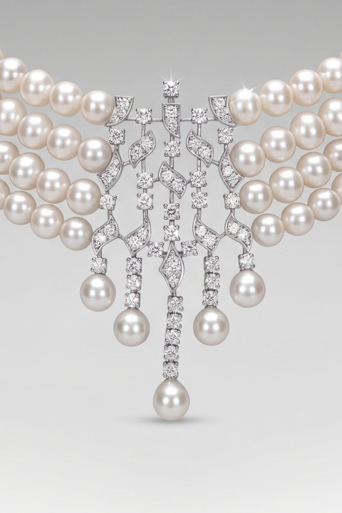 Nurbanu Doğal İnci Set featuring elegant pearls and sparkling gems, embodying grace and strength. doğal inci set.