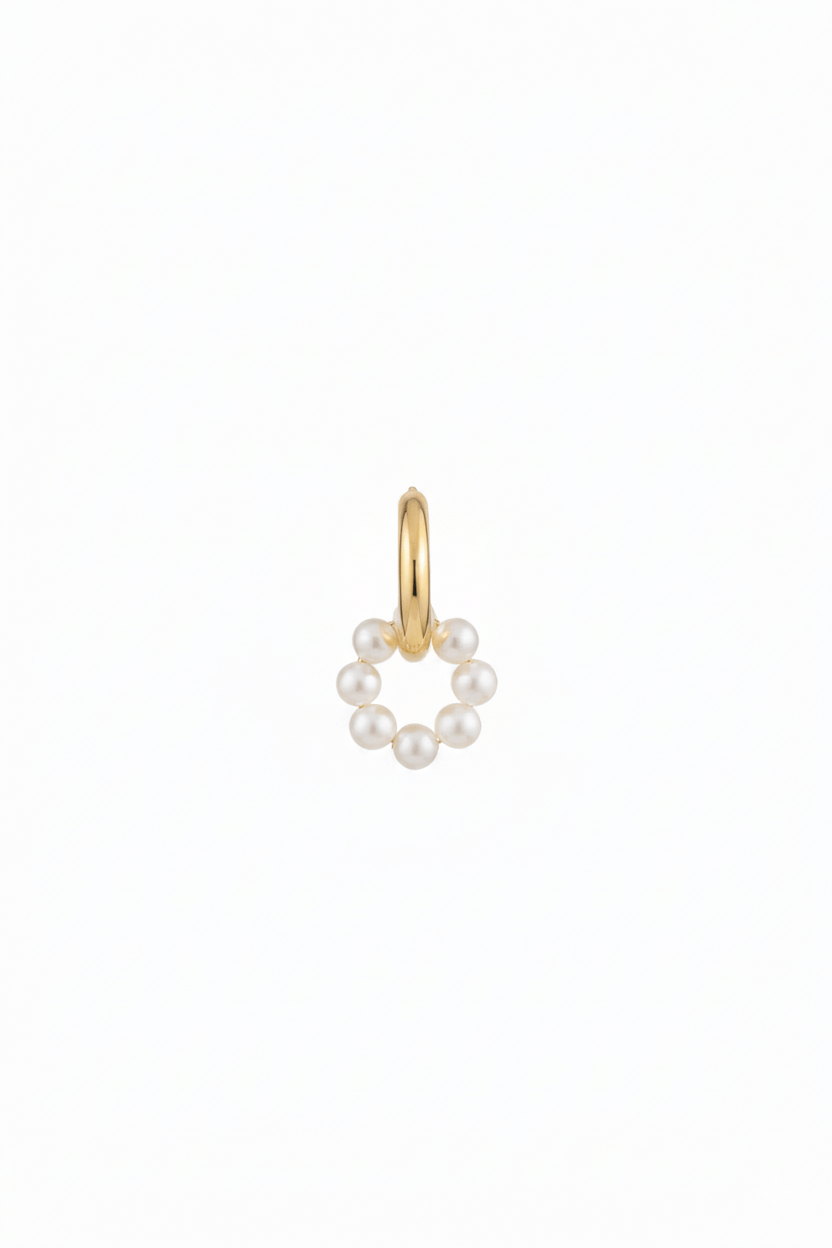 Charm Doğal İnci Halka Küpe