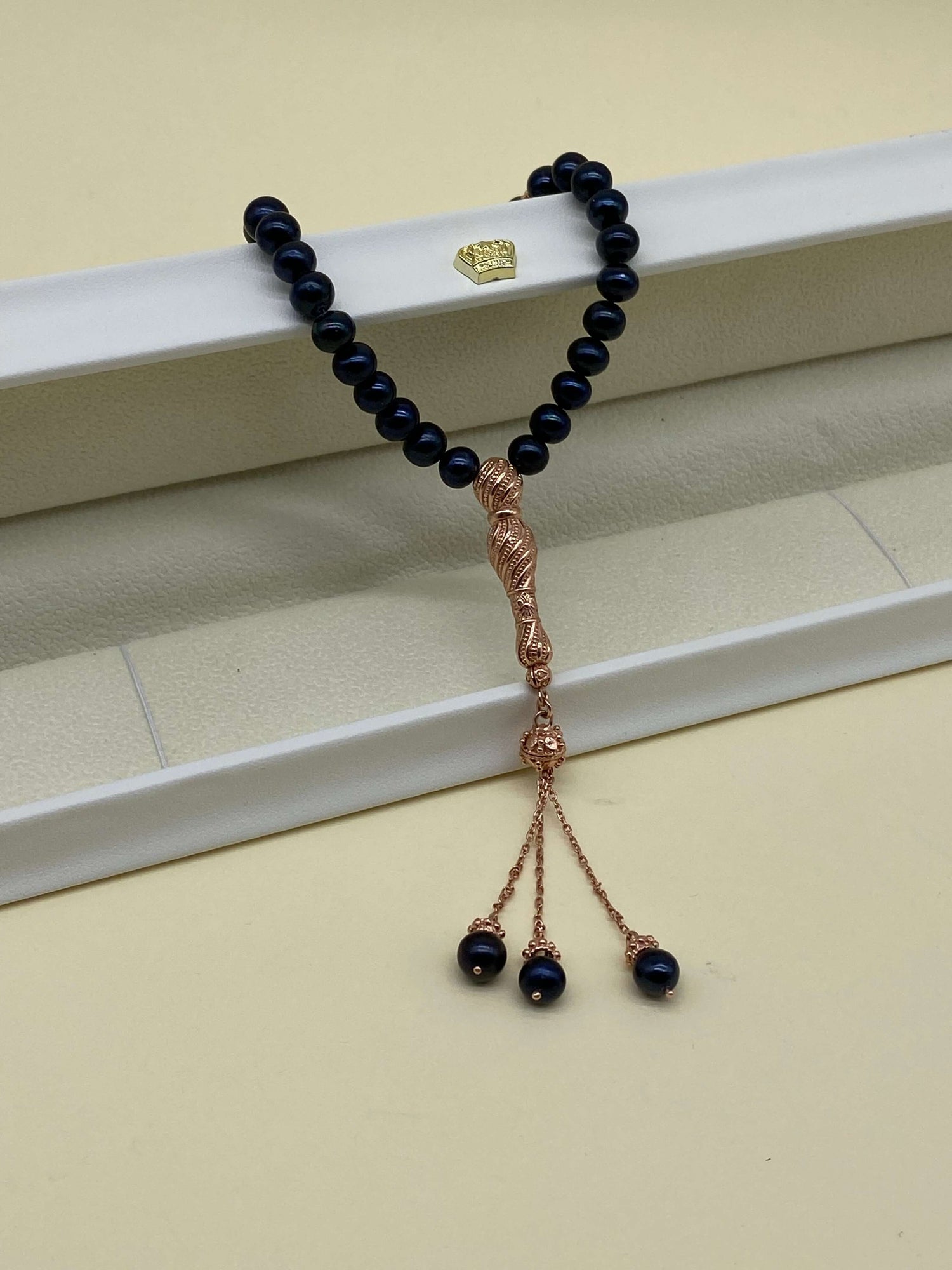 Siyah Doğal İnci Püsküllü Tespih