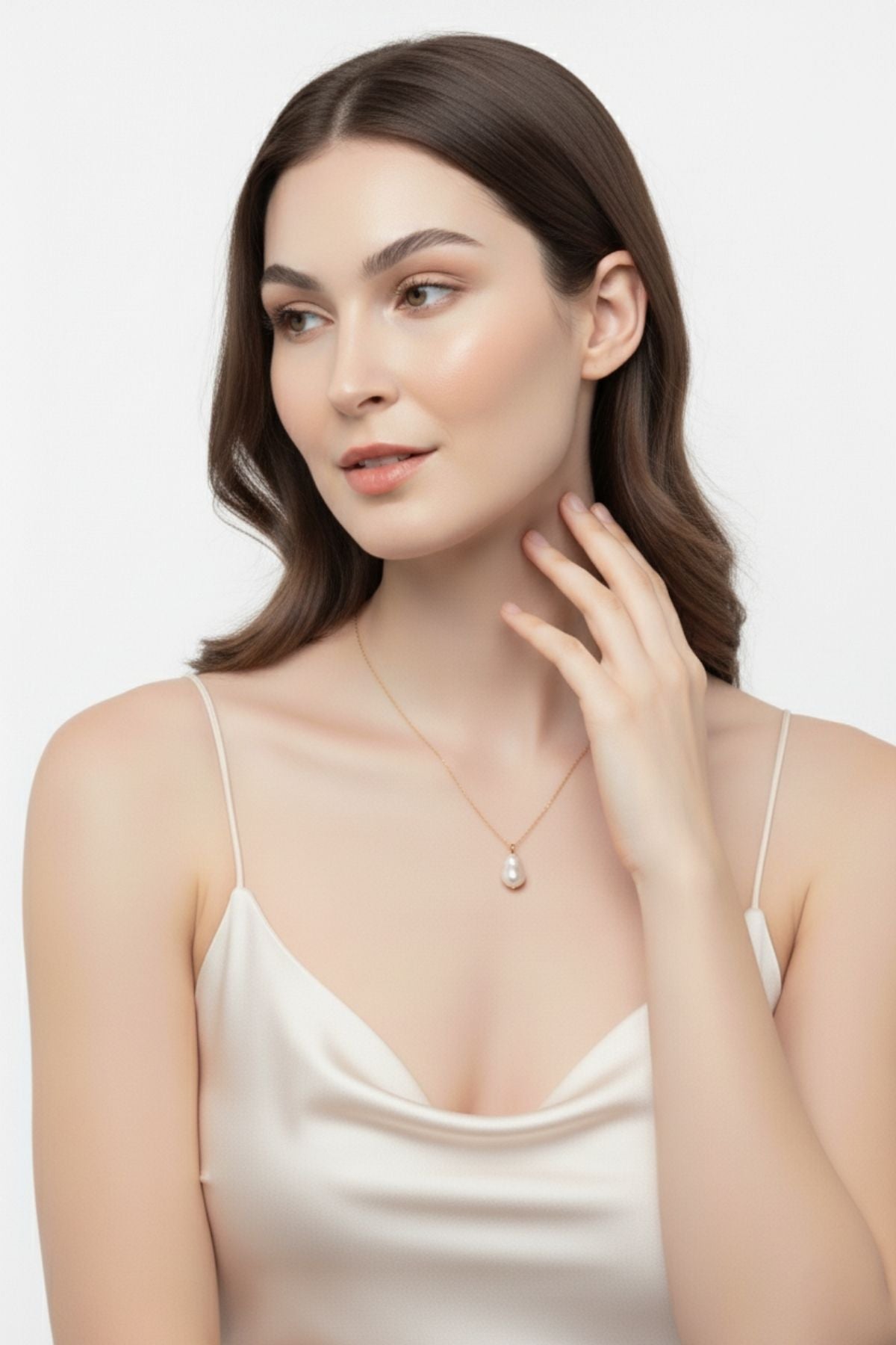 Tek Damla İnci Kolye