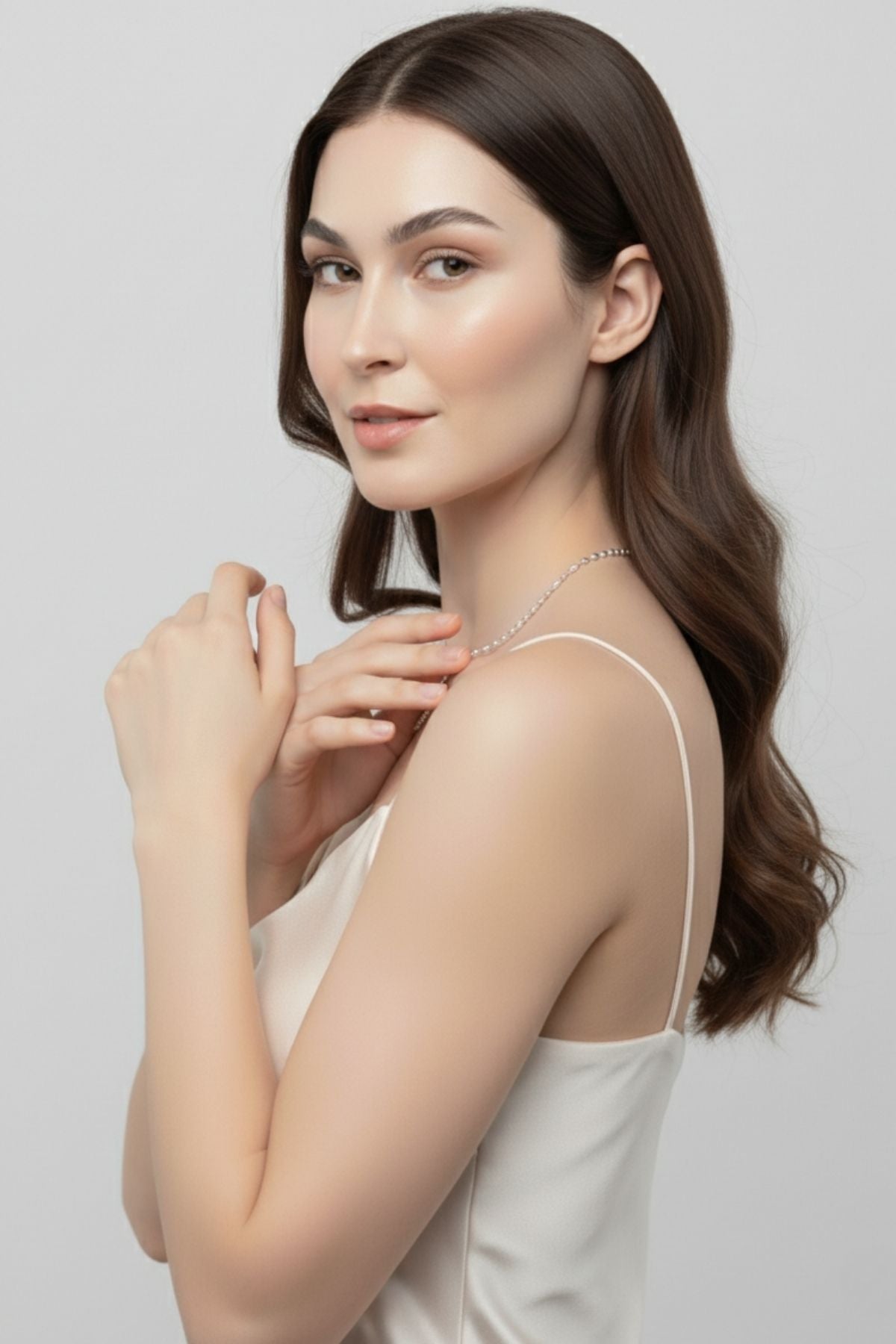 Çift Sıra Zarif Zincir Kolye