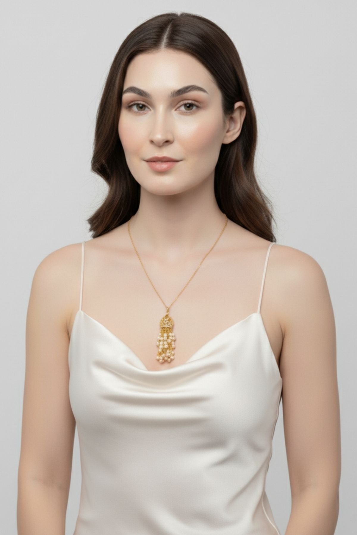 İnci Püskül Kolye