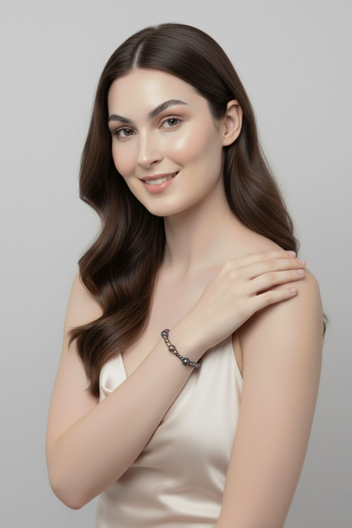 Siyah İnci Doğal Bileklik