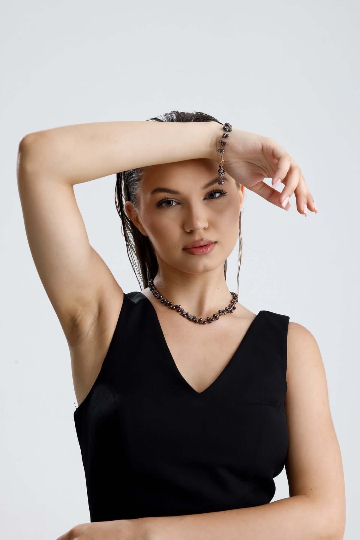 Doğal İnci Sallantılı Kolye Bileklik İkili Set | | Birinci1926