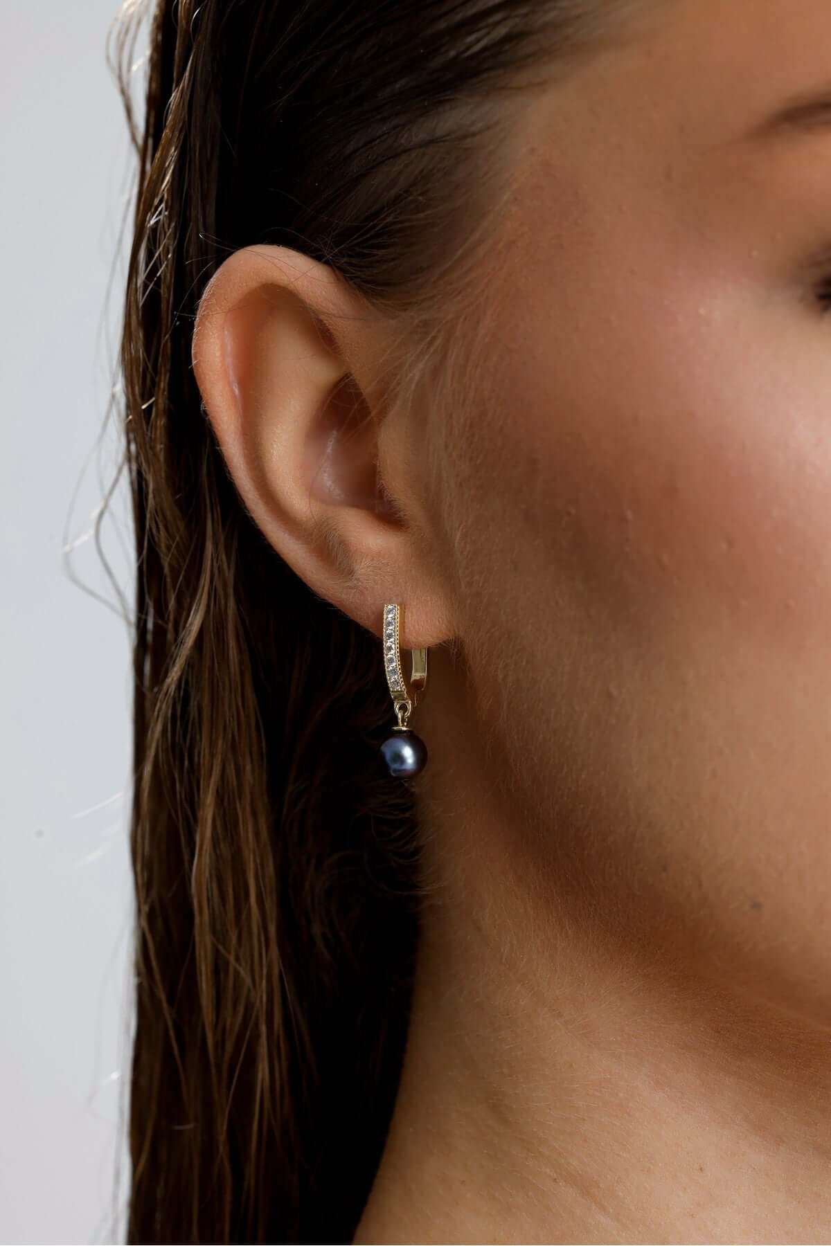 Siyah Doğal İnci Küpe | İnci Küpe | Birinci1926