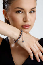 Tek Sıra Siyah Doğal İnci Kelepçe Bileklik | İnci Bilezik | Birinci1926