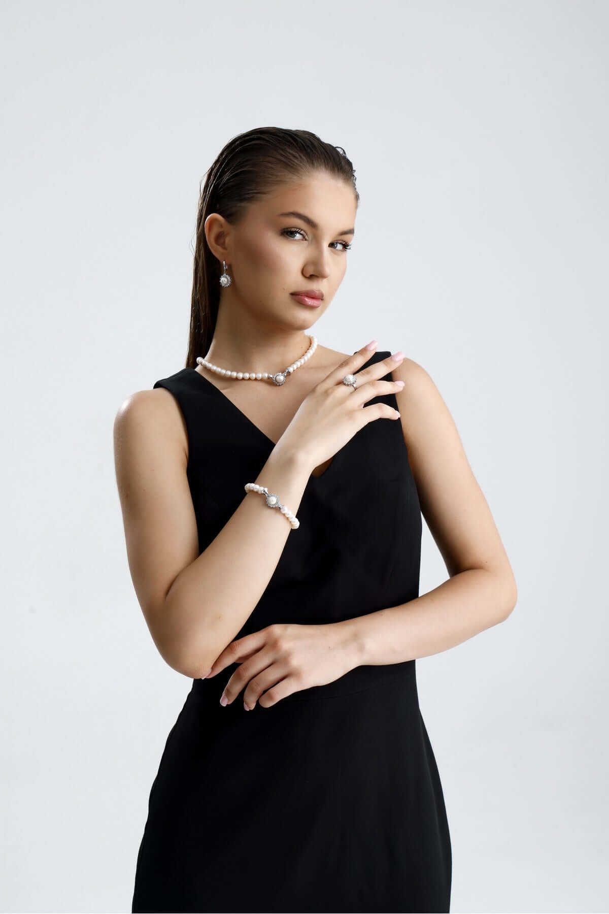 Papatya Zirkon Taşlı Doğal İnci Kolye | | Birinci1926