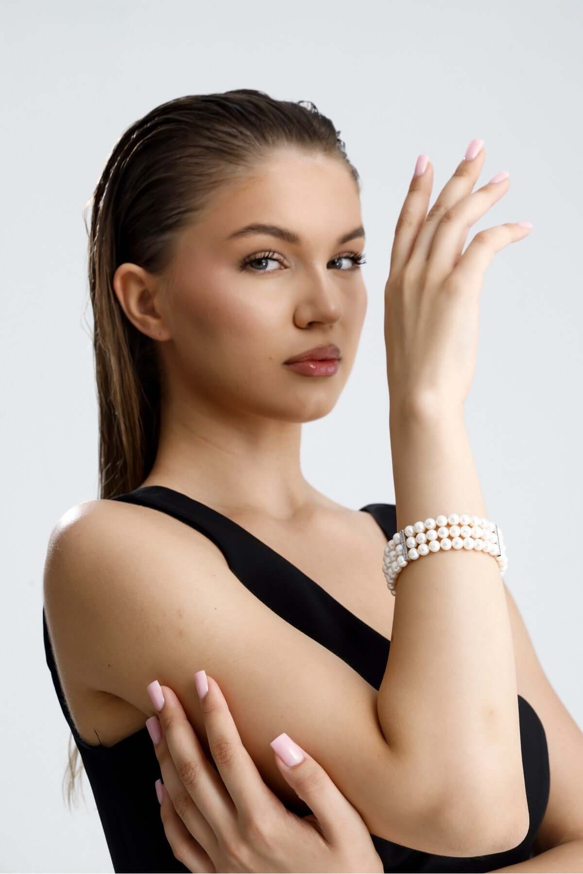 Choker Zirkon Taşlı Doğal İnci Bileklik | | Birinci1926