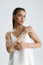 Zincirli Çıtır Doğal İncili Kolye Bileklik İkili Set | İnci Set | Birinci1926