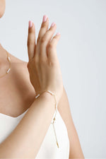 Zincirli Çıtır Doğal İncili Kolye Bileklik İkili Set | İnci Set | Birinci1926