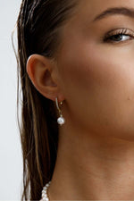 Halka Kilitli Doğal İnci Küpe Bileklik İkili Set | | Birinci1926