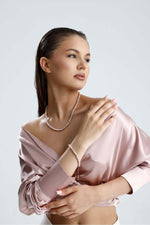 Pembe Doğal İnci Kolye Bileklik İkili Set | İnci Set | Birinci1926