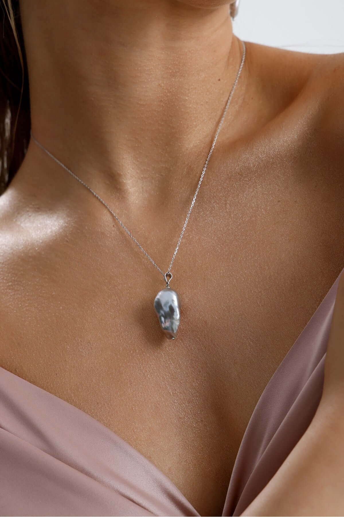 Gri Barok Doğal İnci Kolye | İnci Kolye | Birinci1926