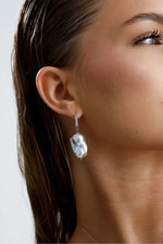 Gri Barok Doğal İnci Kolye Küpe İkili Set | İnci Set | Birinci1926