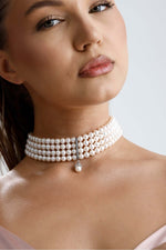 Choker Zirkon Taşlı Doğal İnci Kolye Bileklik İkili Set | | Birinci1926