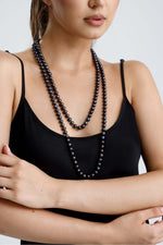 Siyah Doğal İnci Uzun Kolye | | Birinci1926