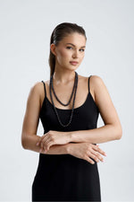 Siyah Doğal İnci Uzun Kolye | | Birinci1926