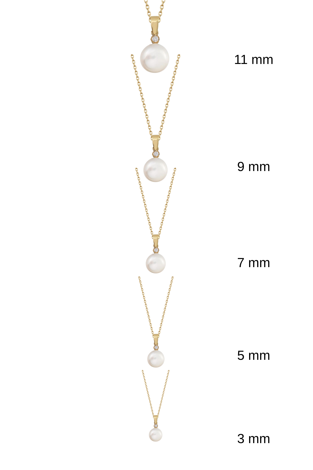 Pırlantalı Beyaz Doğal İnci Kolye